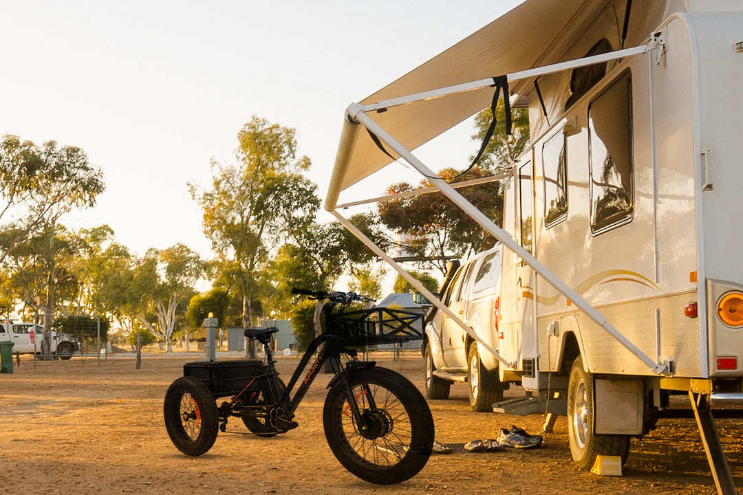 electric trike on camping ground
