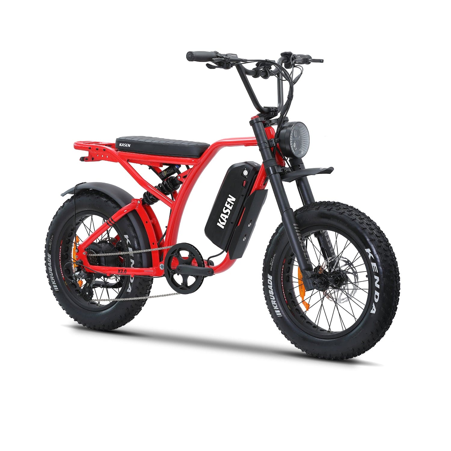 Kasen X2.0 Electric Bike with Full Suspension Light Blue 15 Ah