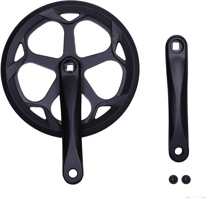 PROWHEEL 170mm Forged Aluminum Alloy Bike Crank Set with Double Chainring Guard - Compatible with 26" & 27" Bikes & E-Bikes