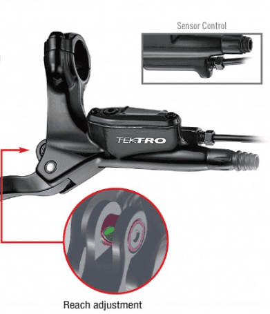 Hydraulic Tektro  Right side Brake Lever and Sensor