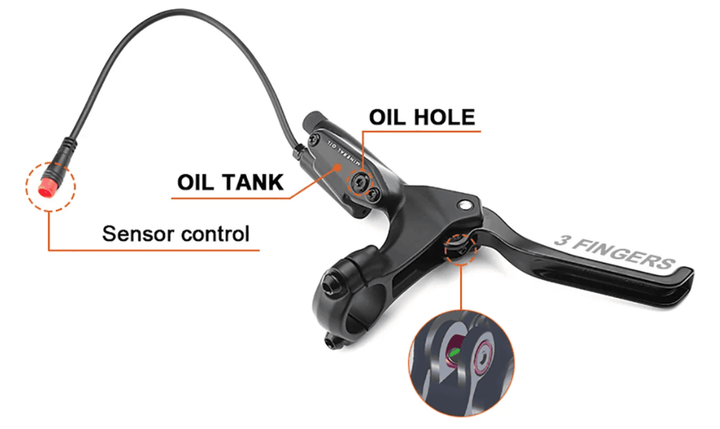 Hydraulic Tektro  Right side Brake Lever and Sensor